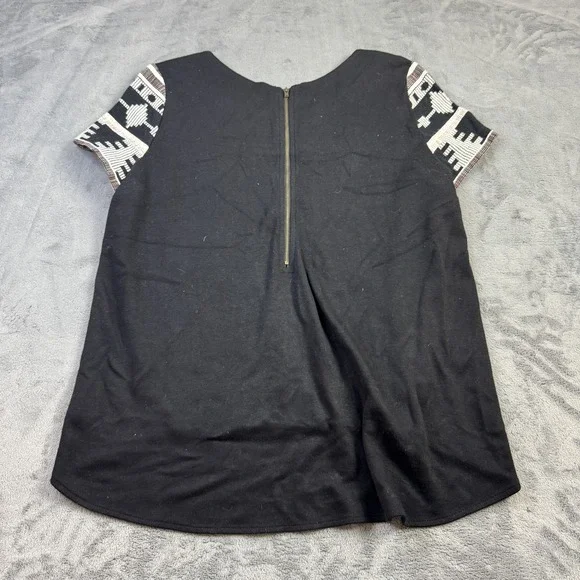 Sunday In Brooklyn Shirt Womens Medium Geometric Patterned Short Sleeve‎ Top - Picture 10 of 12